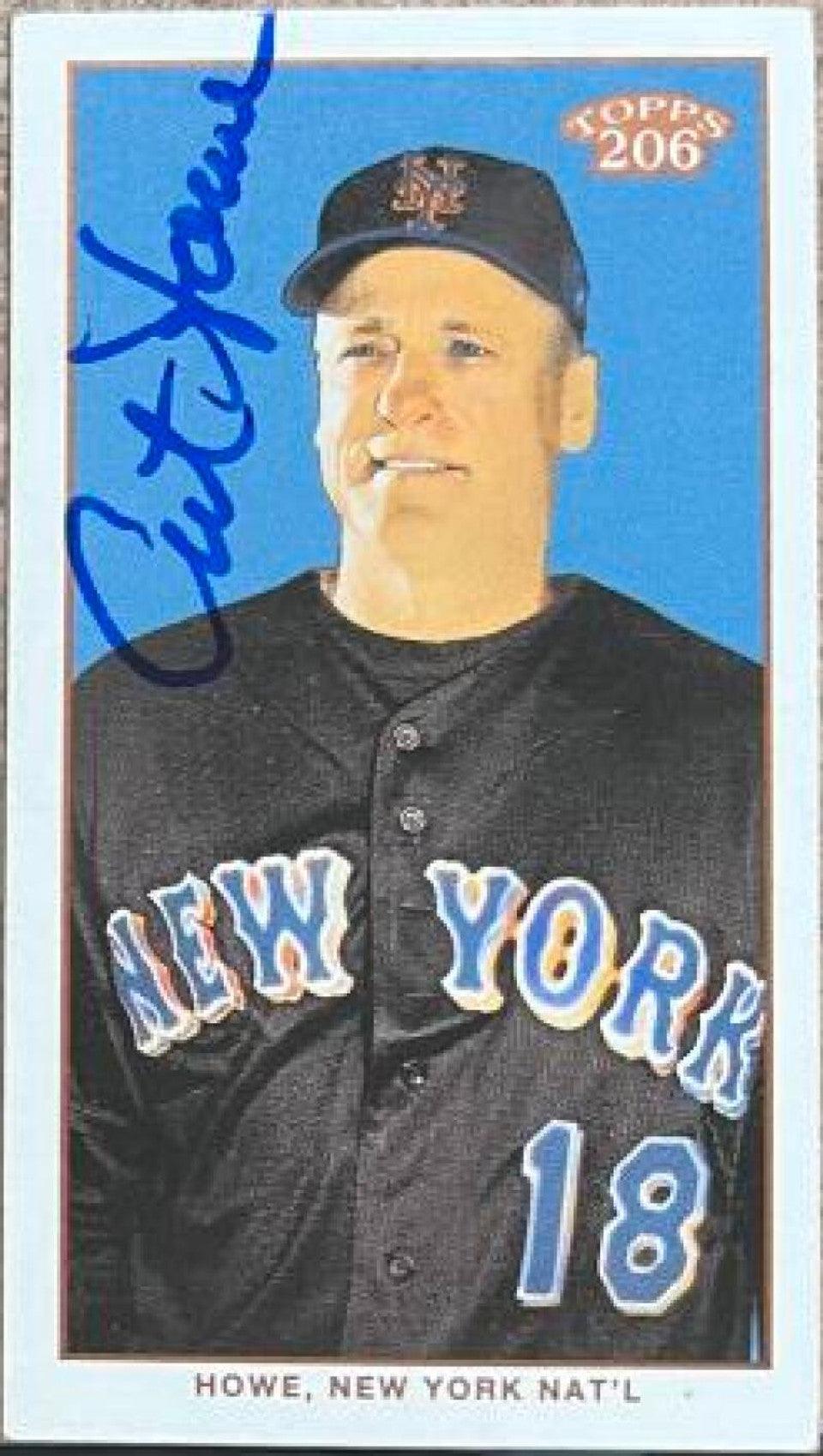 Art Howe Signed 2003 Topps 206 Polar Bear Baseball Card - New York Mets - PastPros
