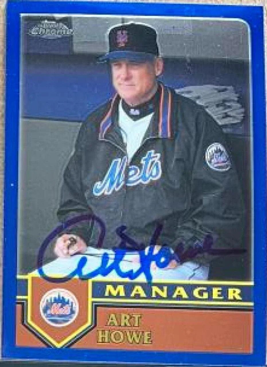 Art Howe Signed 2003 Topps Chrome Traded & Rookies Baseball Card - New York Mets