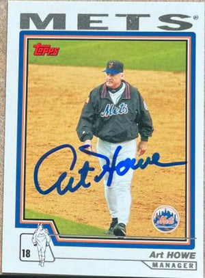 Art Howe Signed 2004 Topps Baseball Card - New York Mets