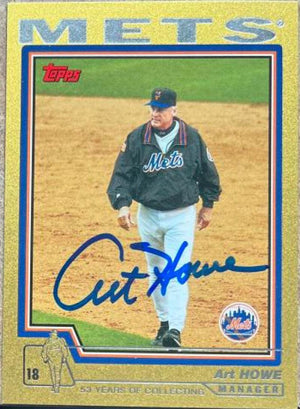 Art Howe Signed 2004 Topps Gold Baseball Card - New York Mets - PastPros