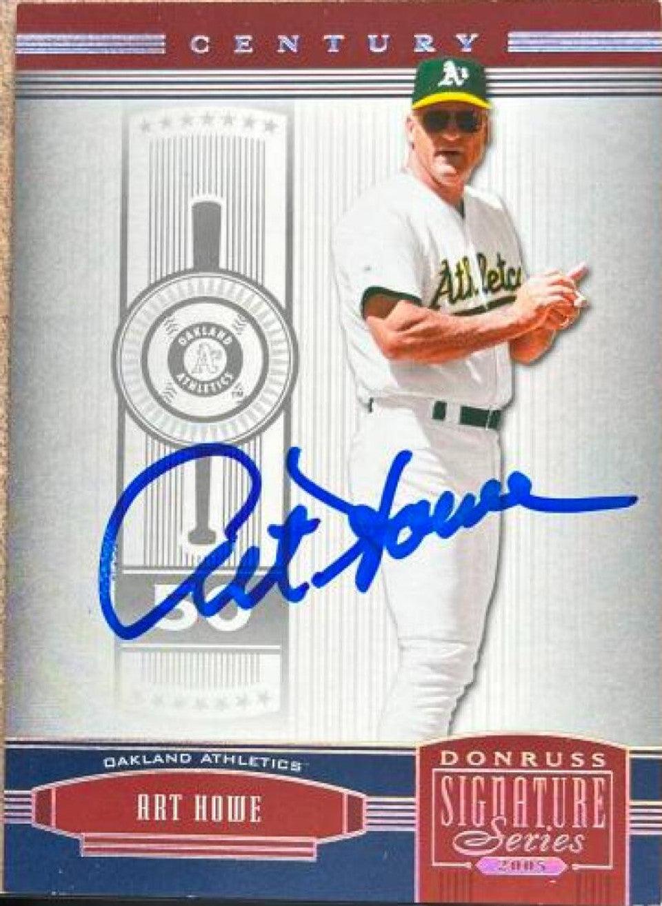 Art Howe Signed 2005 Donruss Signature Baseball Card - Oakland A's - PastPros