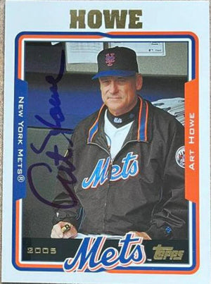 Art Howe Signed 2005 Topps Baseball Card - New York Mets