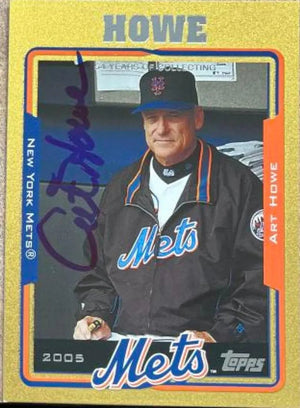 Art Howe Signed 2005 Topps Gold Baseball Card - New York Mets