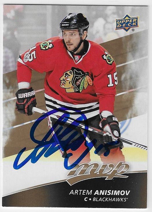 Artem Anisimov Signed 2017 - 18 Upper Deck MVP Hockey Card - Chicago Blackhawks - PastPros