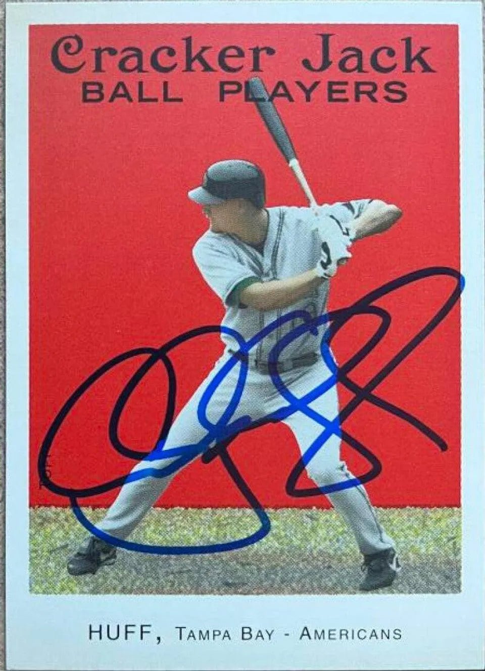 Aubrey Huff Signed 2004 Cracker Jack Baseball Card - Tampa Bay Devil Rays
