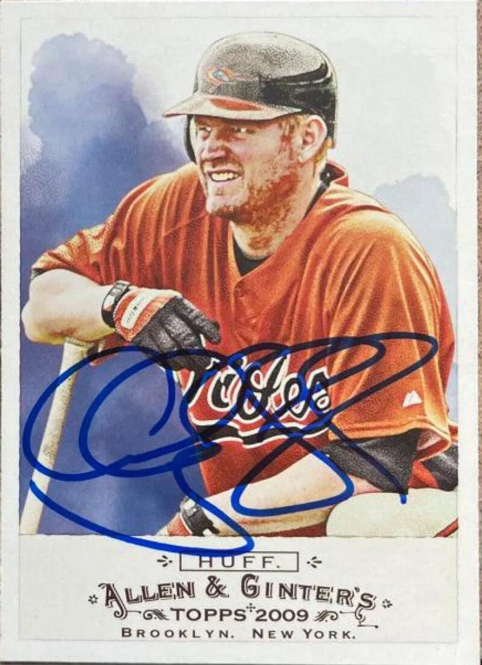 Aubrey Huff Signed 2009 Allen & Ginter Baseball Card - Baltimore Orioles