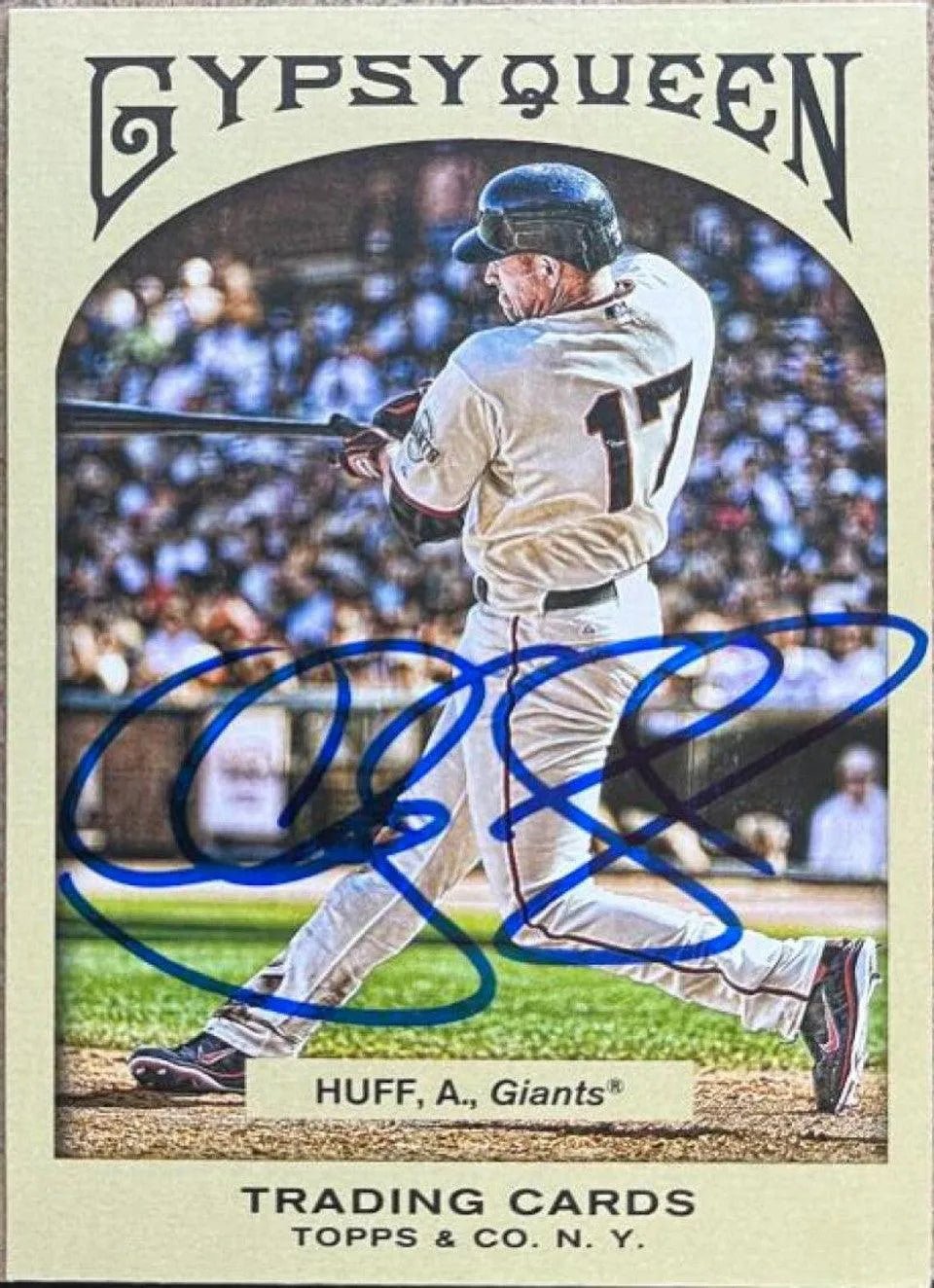 Aubrey Huff Signed 2011 Gypsy Queen Baseball Card - San Francisco Giants