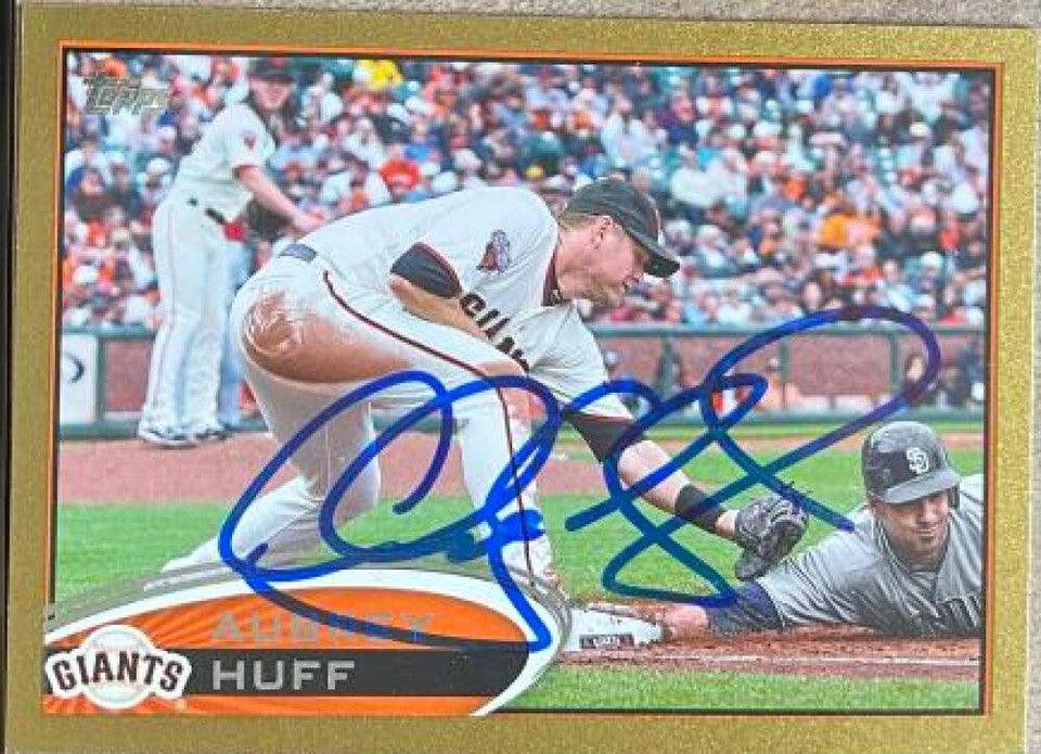 Aubrey Huff Signed 2012 Topps Gold Baseball Card - San Francisco Giants - PastPros