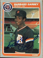 Barbaro Garbey Signed 1985 Fleer Baseball Card - Detroit Tigers #7