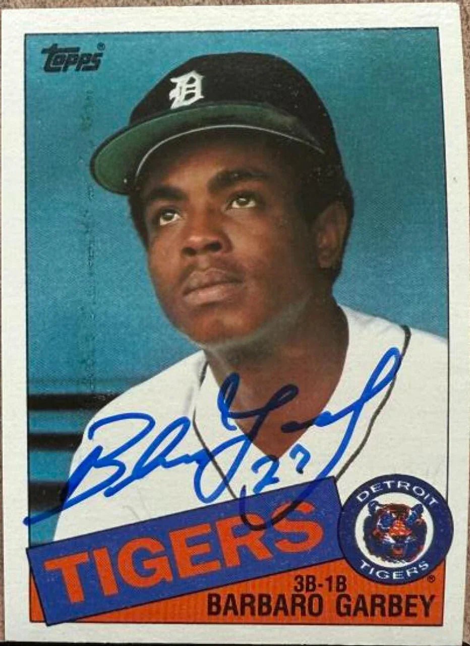 Barbaro Garbey Signed 1985 Topps Baseball Card - Detroit Tigers #243