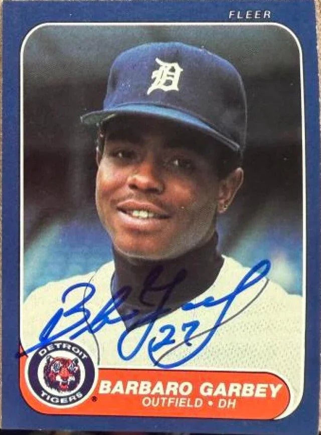 Barbaro Garbey Signed 1986 Fleer Baseball Card - Detroit Tigers #225