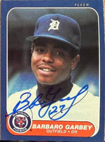 Barbaro Garbey Signed 1986 Fleer Baseball Card - Detroit Tigers #225