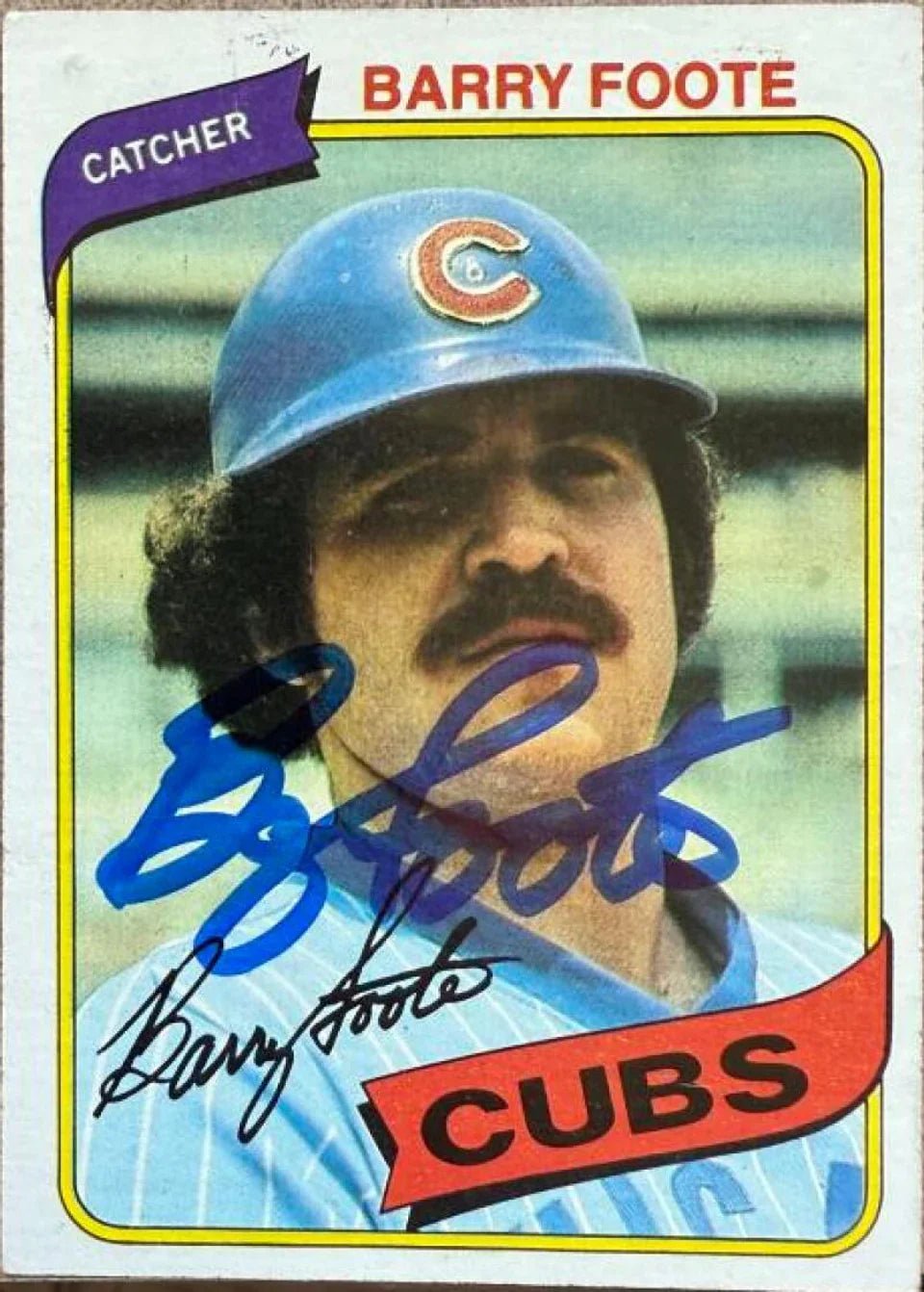 Barry Foote Signed 1980 Topps Baseball Card - Chicago Cubs