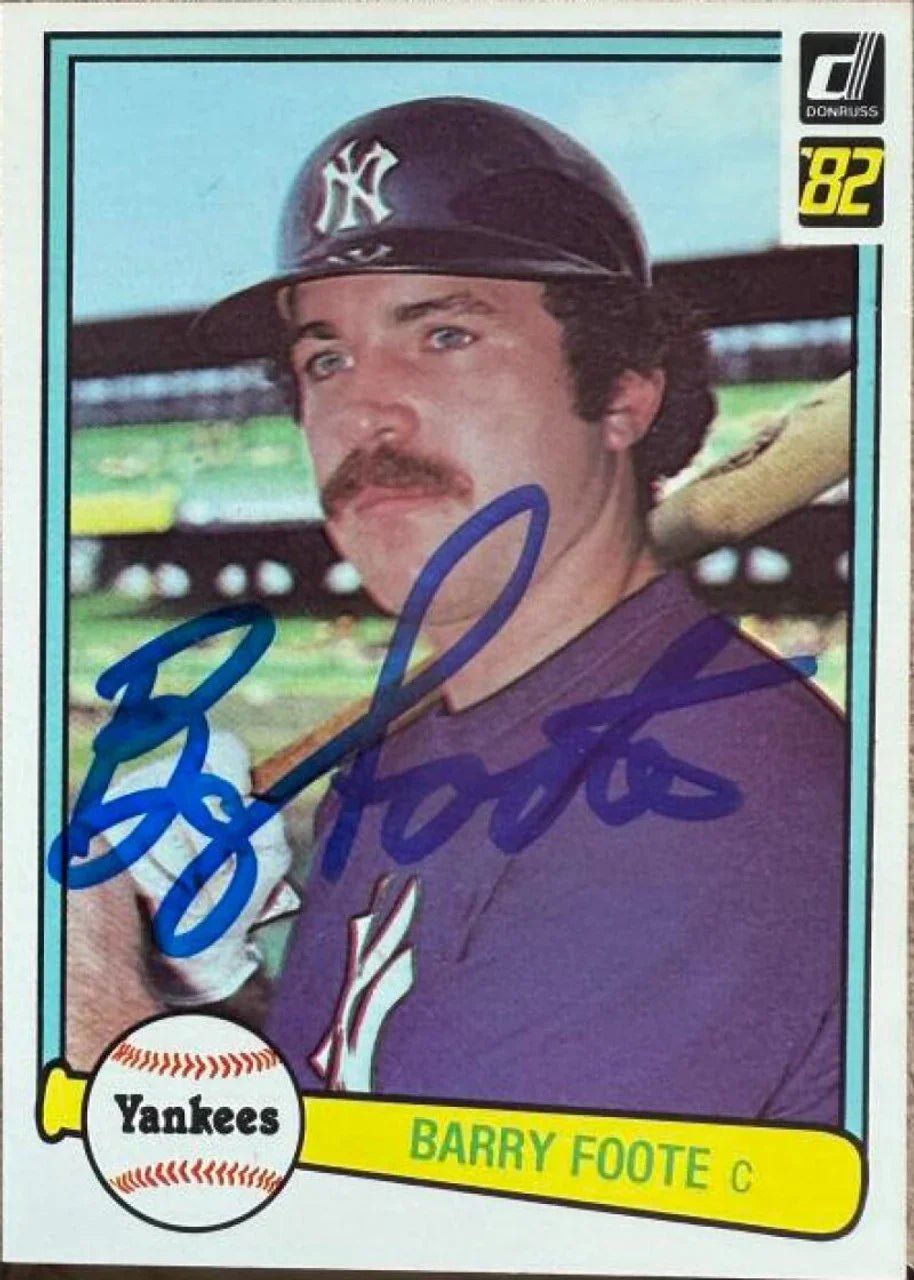 Barry Foote Signed 1982 Donruss Baseball Card - New York Yankees