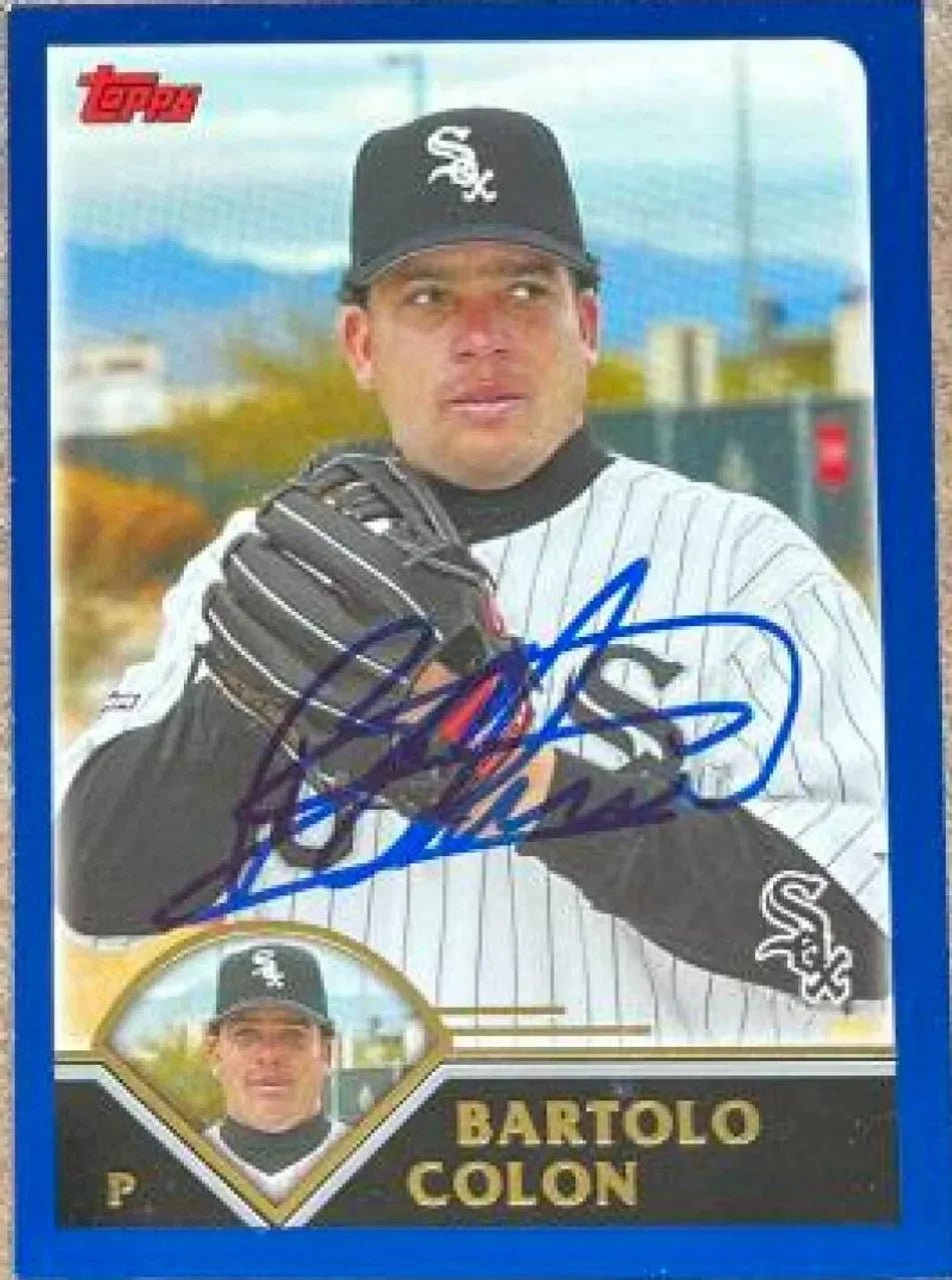 Bartolo Colon Signed 2003 Topps Baseball Card - Chicago White Sox