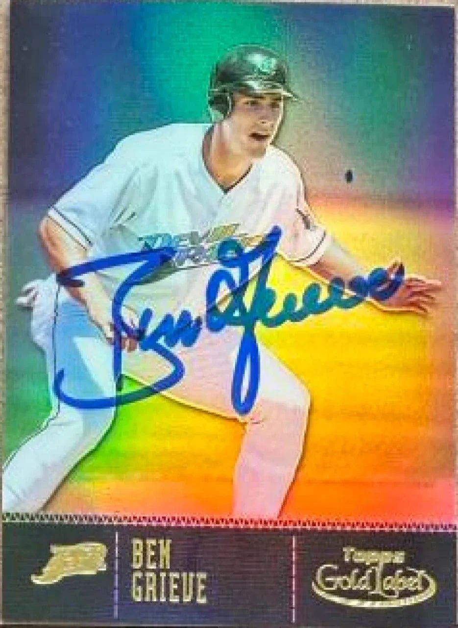 Ben Grieve Signed 2001 Topps Gold Label Baseball Card - Tampa Bay Devil Rays