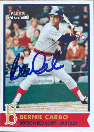 Bernie Carbo Signed 2001 Fleer 100th Anniversary Baseball Card - Boston Red Sox