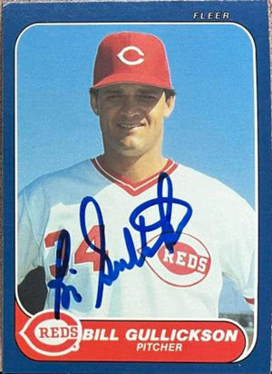 Bill Gullickson Signed 1986 Fleer Update Baseball Card - Cincinnati Reds