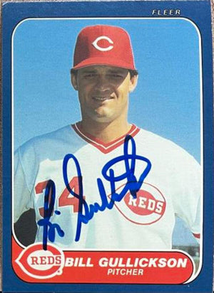 Bill Gullickson Signed 1986 Fleer Update Baseball Card - Cincinnati Reds - PastPros