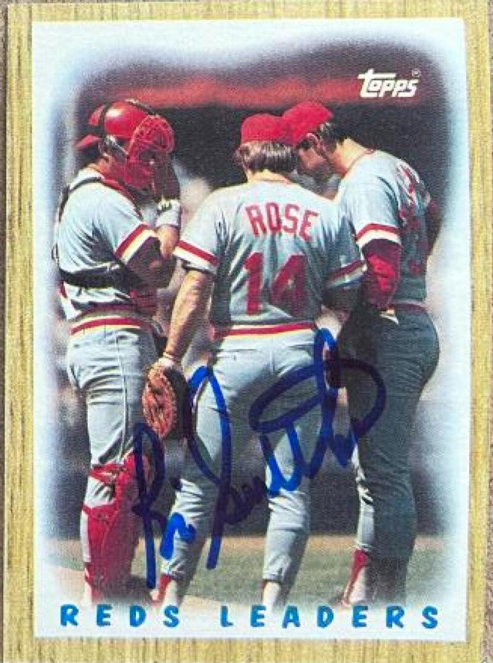 Bill Gullickson Signed 1987 Topps Leaders Baseball Card - Cincinnati Reds - PastPros
