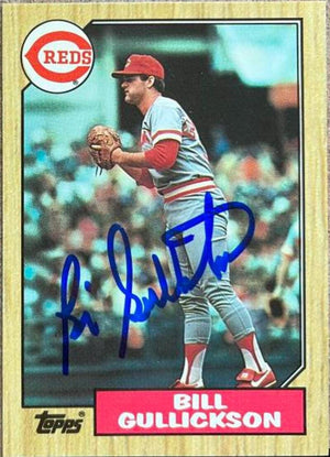 Bill Gullickson Signed 1987 Topps Tiffany Baseball Card - Cincinnati Reds - PastPros