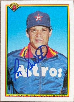 Bill Gullickson Signed 1990 Bowman Baseball Card - Houston Astros - PastPros