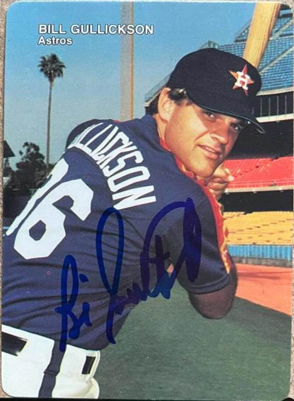 Bill Gullickson Signed 1990 Mother's Cookies Baseball Card - Houston Astros