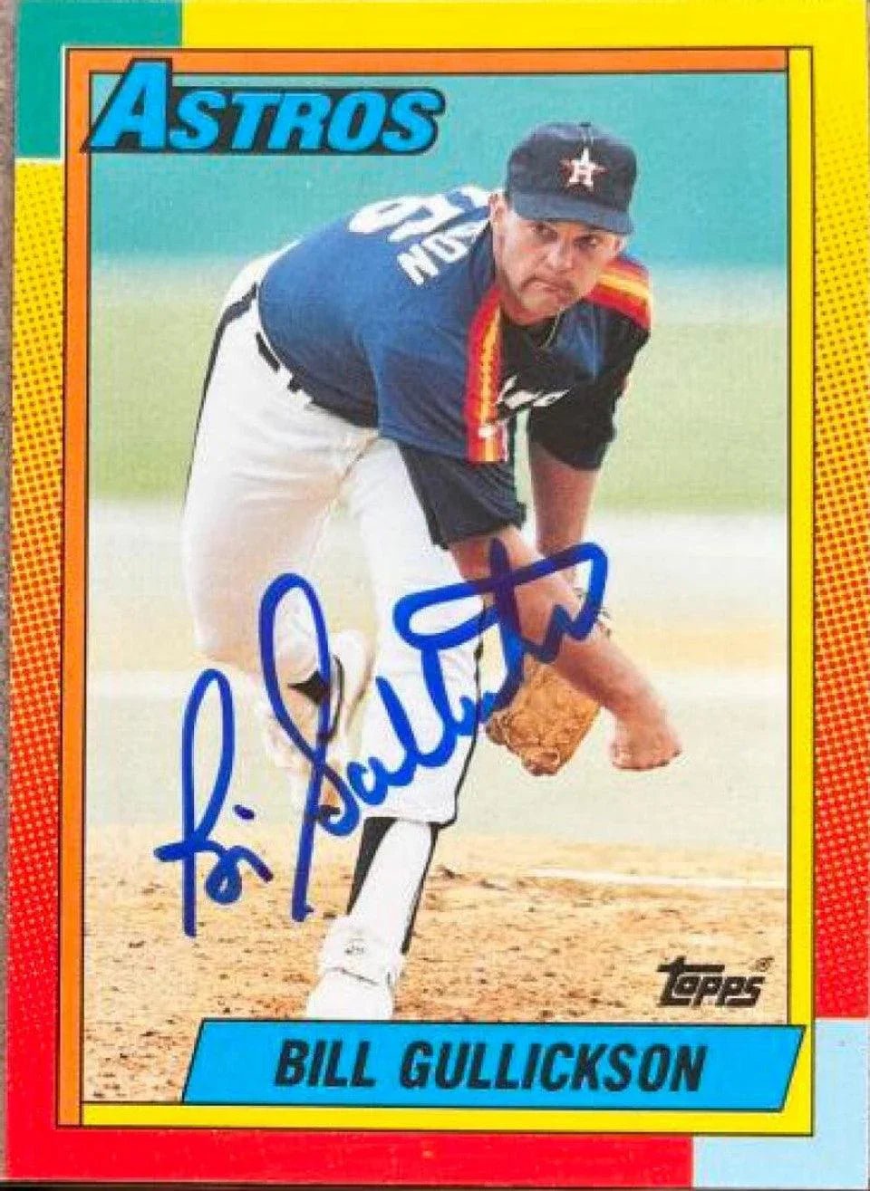Bill Gullickson Signed 1990 Topps Traded Baseball Card - Houston Astros