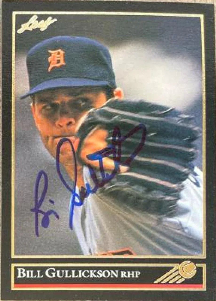 Bill Gullickson Signed 1992 Leaf Black Gold Baseball Card - Detroit Tigers