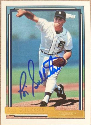 Bill Gullickson Signed 1992 Topps Gold Baseball Card - Detroit Tigers - PastPros