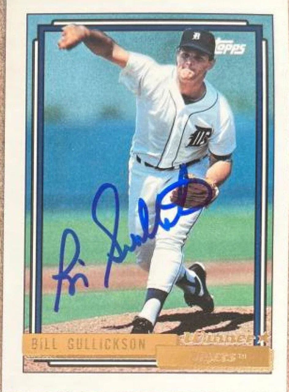 Bill Gullickson Signed 1992 Topps Gold Winner Baseball Card - Detroit Tigers