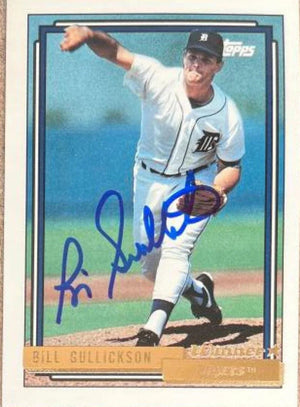 Bill Gullickson Signed 1992 Topps Gold Winner Baseball Card - Detroit Tigers