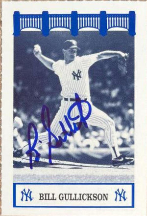 Bill Gullickson Signed 1992 WIZ Baseball Card - New York Yankees - PastPros