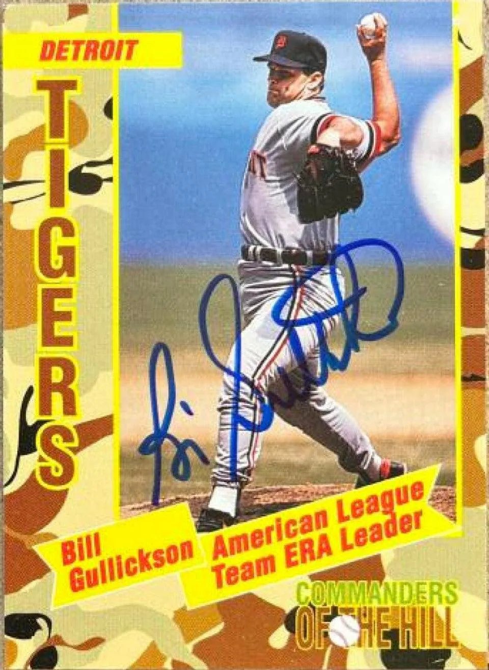 Bill Gullickson Signed 1993 Topps Coca-Cola Commanders of the Hill Baseball Card - Detroit Tigers