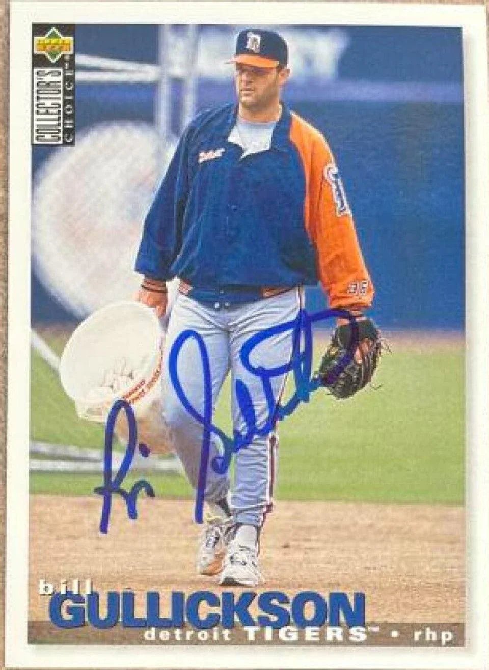 Bill Gullickson Signed 1995 Collector's Choice Baseball Card - Detroit Tigers