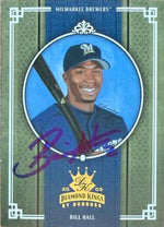 Bill Hall Signed 2005 Donruss Diamond Kings Baseball Card - Milwaukee Brewers #127