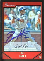 Bill Hall Signed 2007 Bowman Baseball Card - Milwaukee Brewers #93
