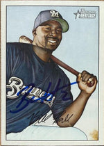 Bill Hall Signed 2007 Bowman Heritage Baseball Card - Milwaukee Brewers 92 - PastPros