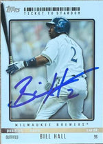 Bill Hall Signed 2009 Topps Ticket to Stardom Baseball Card - Milwaukee Brewers #96