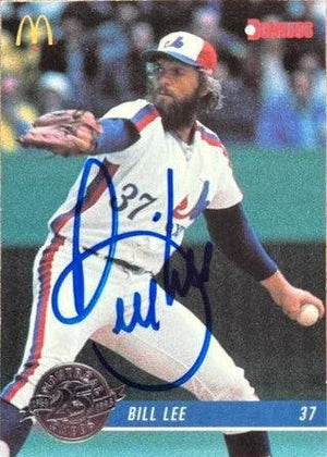 Bill Lee Signed 1993 Donruss McDonald's Baseball Card - Montreal Expos