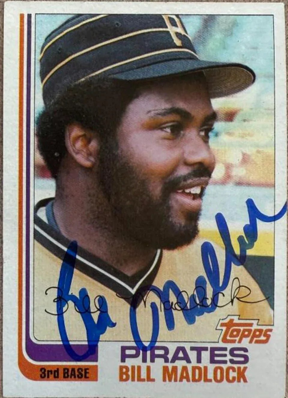Bill Madlock Signed 1982 Topps Baseball Card - Pittsburgh Pirates