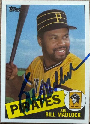 Bill Madlock Signed 1985 Topps Baseball Card - Pittsburgh Pirates