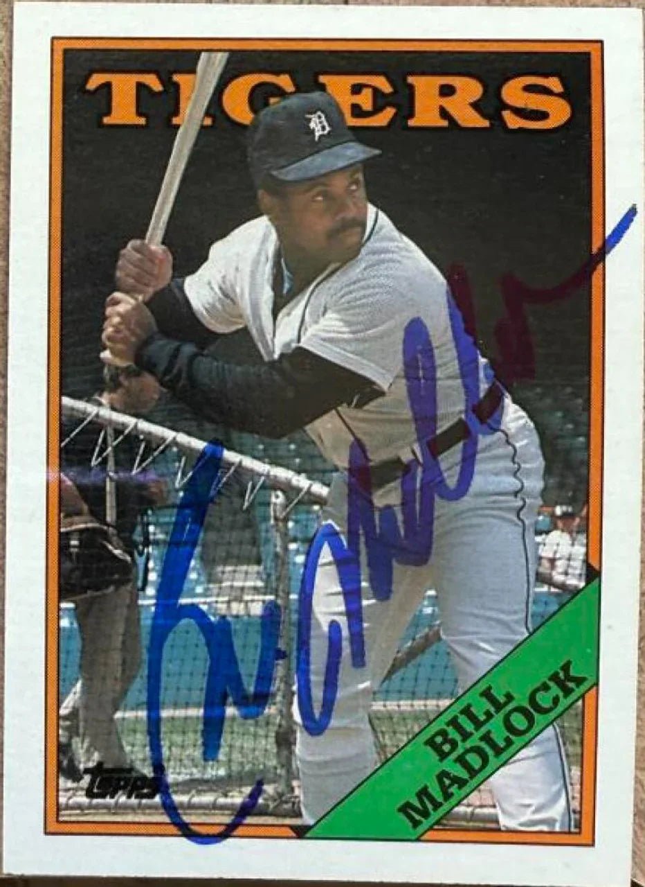 Bill Madlock Signed 1988 Topps Baseball Card - Detroit Tigers