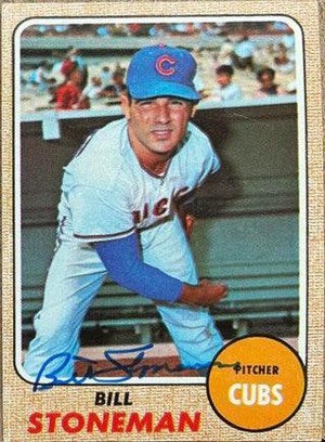 Bill Stoneman Signed 1968 Topps Baseball Card - Chicago Cubs - PastPros