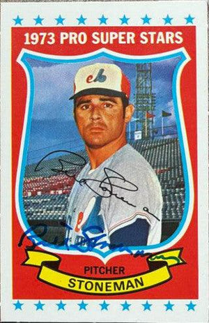 Bill Stoneman Signed 1973 Kellogg's Baseball Card - Montreal Expos - PastPros