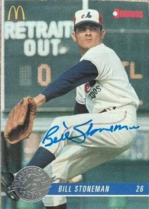 Bill Stoneman Signed 1993 Donruss McDonald's Baseball Card - Montreal Expos