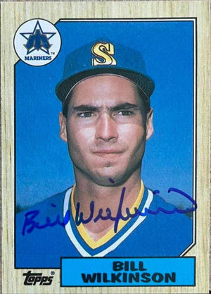 Bill Wilkinson Signed 1987 Topps Traded Baseball Card - Seattle Mariners
