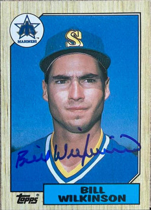Bill Wilkinson Signed 1987 Topps Traded Baseball Card - Seattle Mariners - PastPros