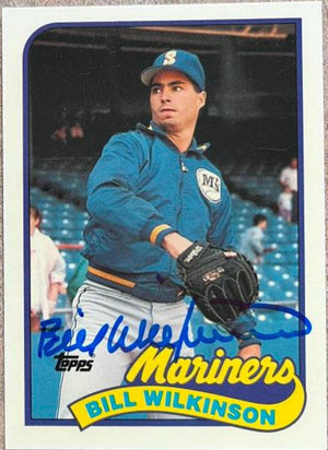 Bill Wilkinson Signed 1989 Topps Tiffany Baseball Card - Seattle Mariners - PastPros