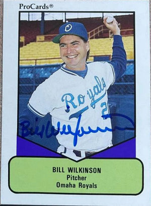 Bill Wilkinson Signed 1990 ProCards AAA Baseball Card - Omaha Royals